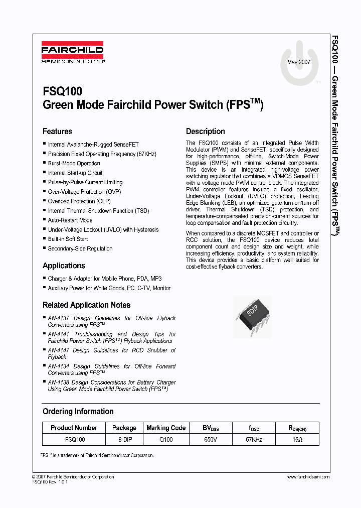 FSQ100_4421076.PDF Datasheet