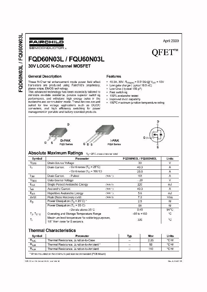 FQU60N03L_4427515.PDF Datasheet