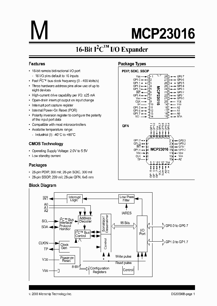 MCP23016-ISS_4440724.PDF Datasheet