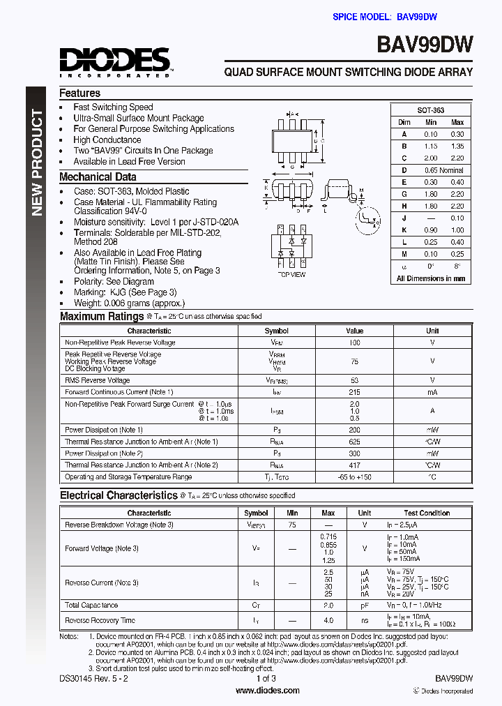 BAV99DW_4464113.PDF Datasheet