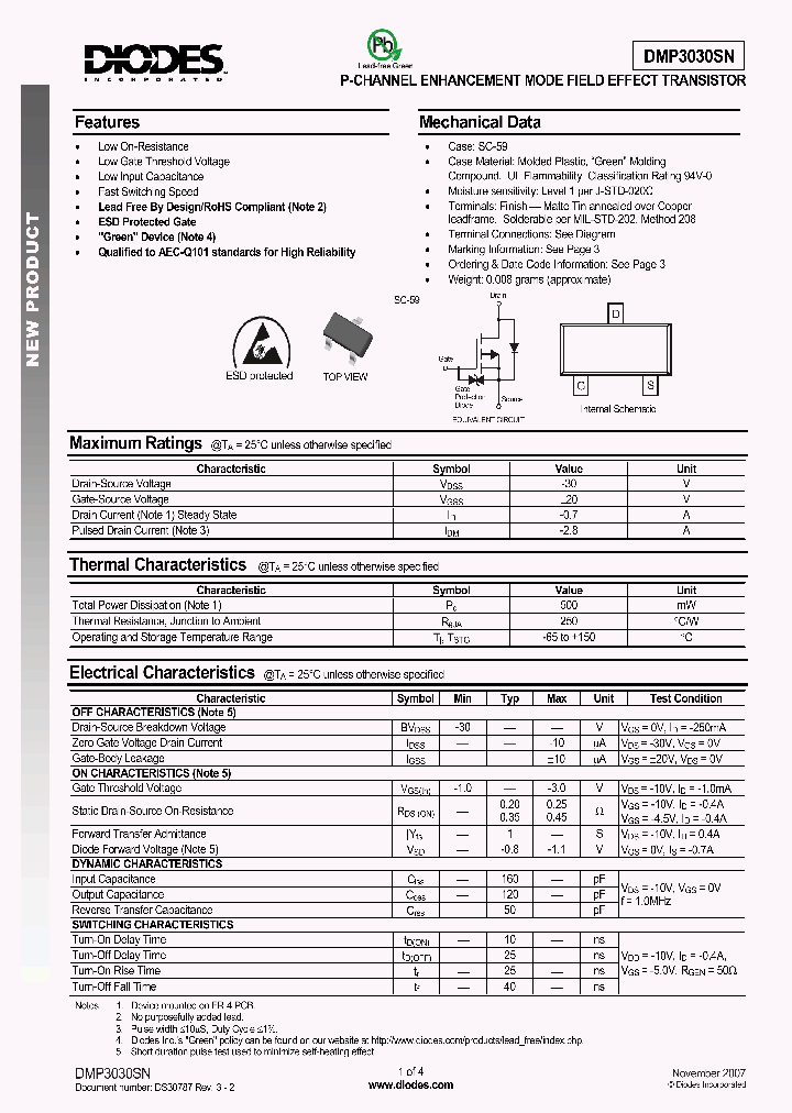 DMP3030SN0711_4475336.PDF Datasheet