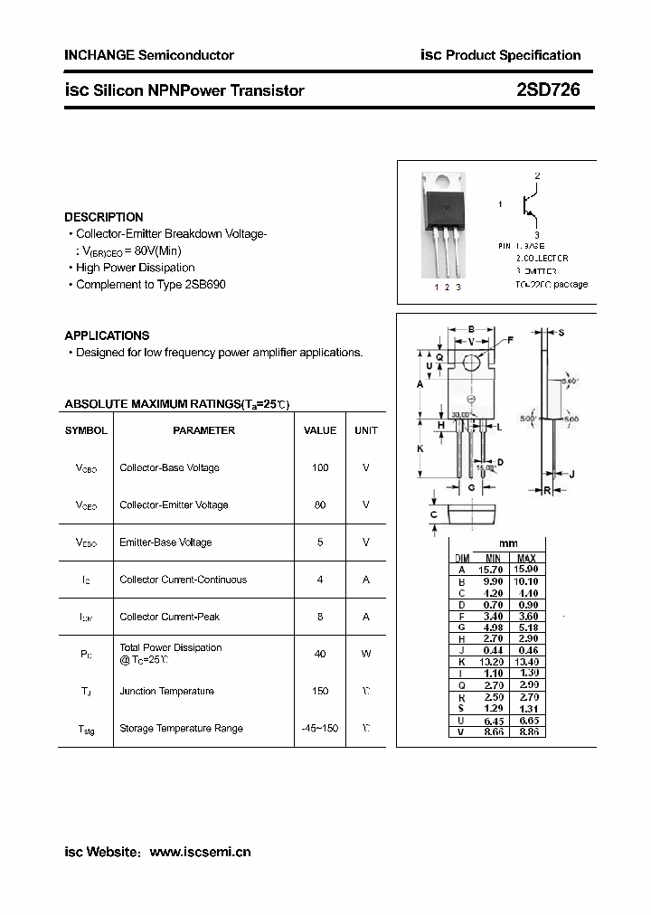 2SD726_4505207.PDF Datasheet