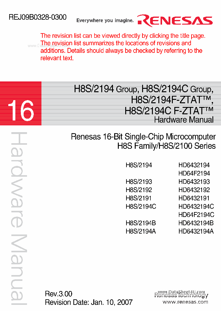 HD64F2194_4508848.PDF Datasheet
