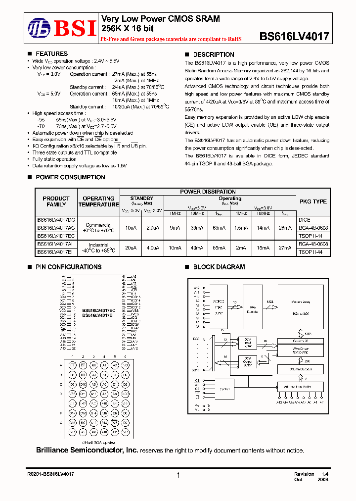 BS616LV4017ECG55_4510334.PDF Datasheet