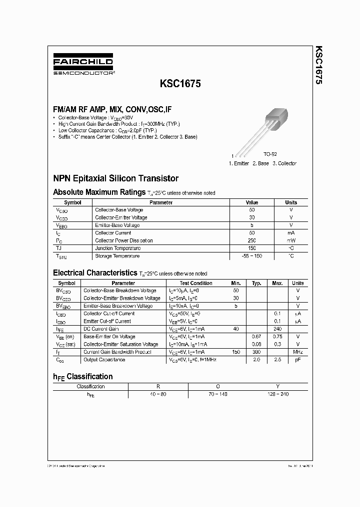 KSC1675YS1TA_4513639.PDF Datasheet