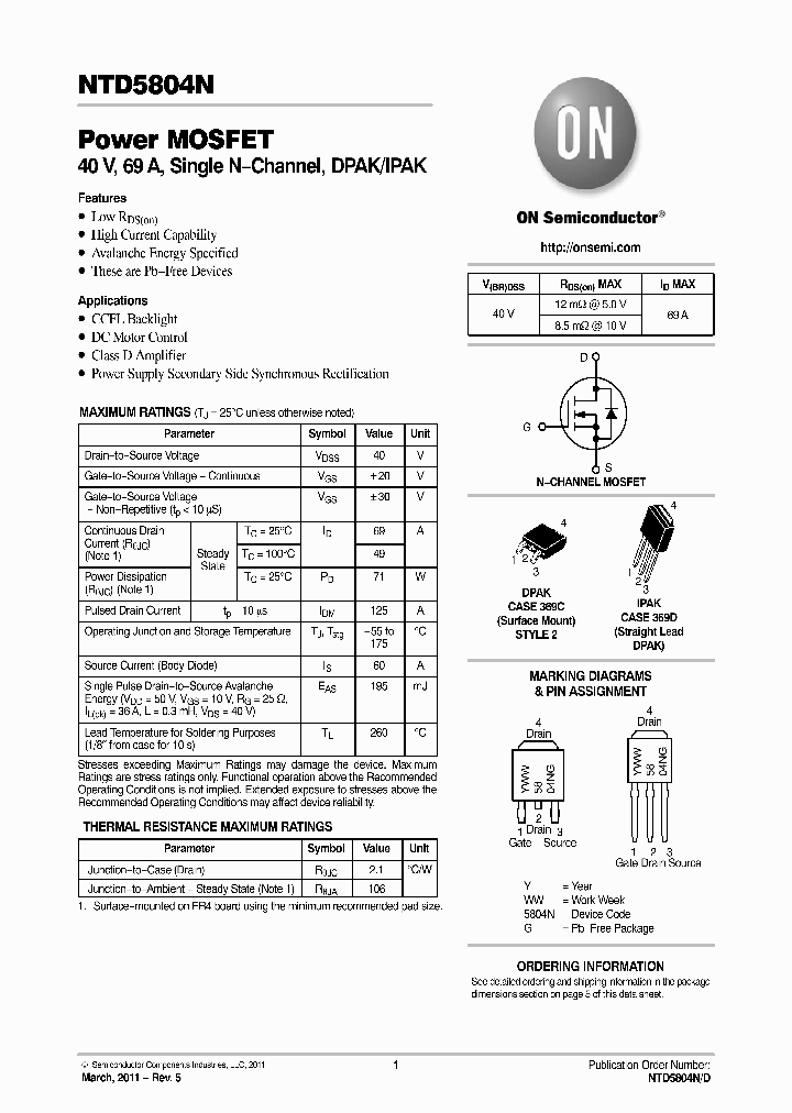 NTD5804NT4G_4533944.PDF Datasheet