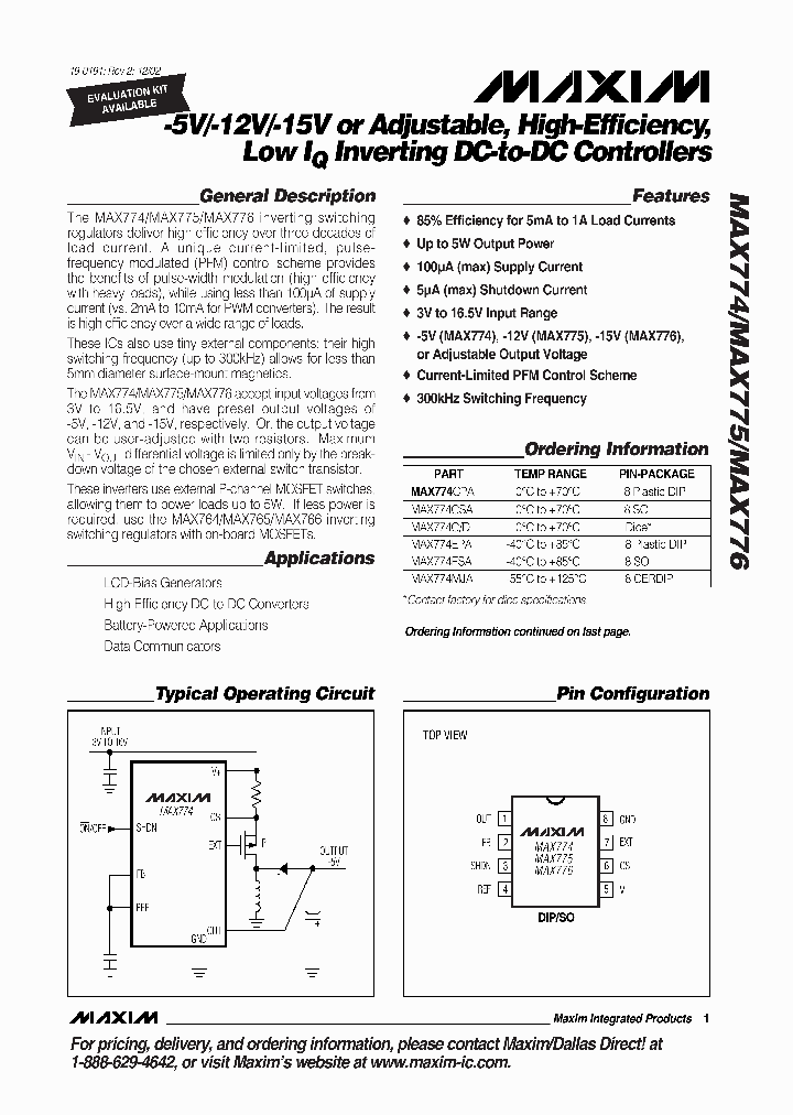 MAX776ESA_4558225.PDF Datasheet