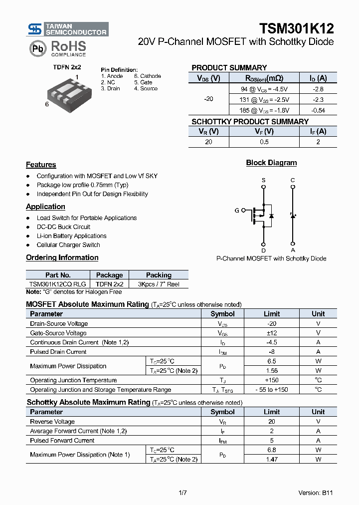 TSM301K12CQRLG_4572915.PDF Datasheet