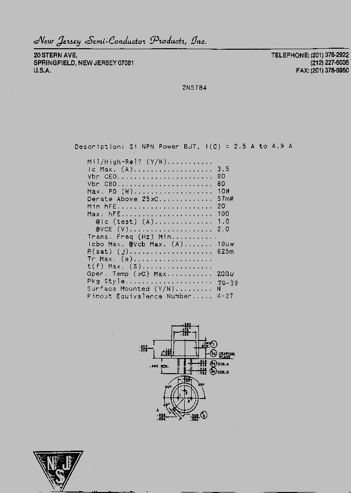 2N5784_4580417.PDF Datasheet