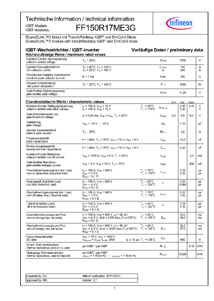 FF150R17ME3G_4584224.PDF Datasheet