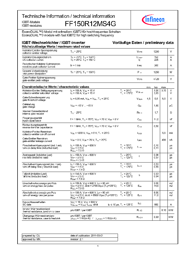 FF150R12MS4G_4584221.PDF Datasheet