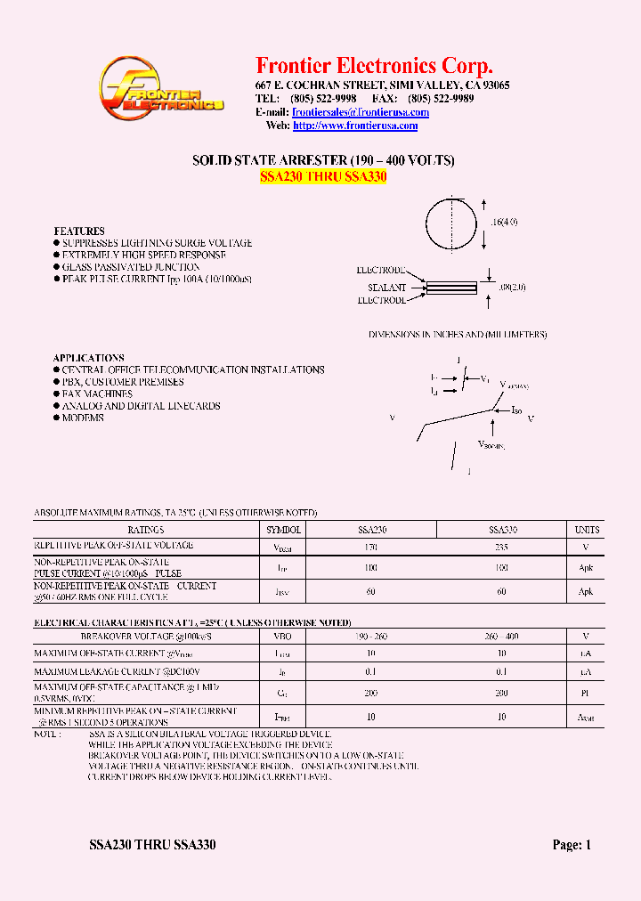 SSA230_4591157.PDF Datasheet