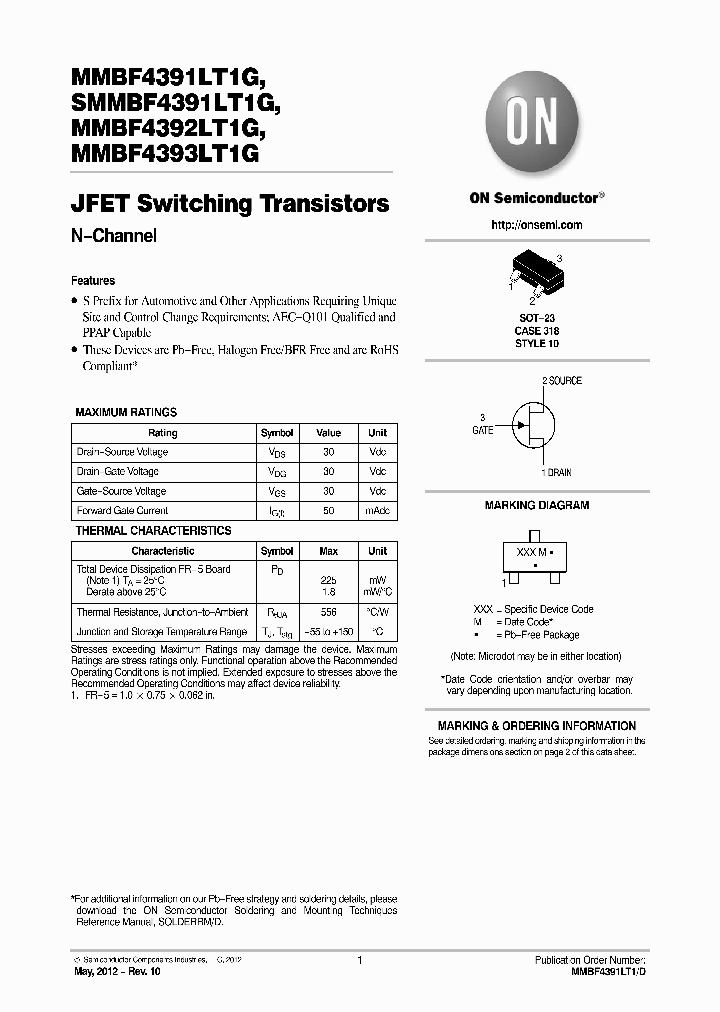 SMMBF4391LT1G_4597439.PDF Datasheet