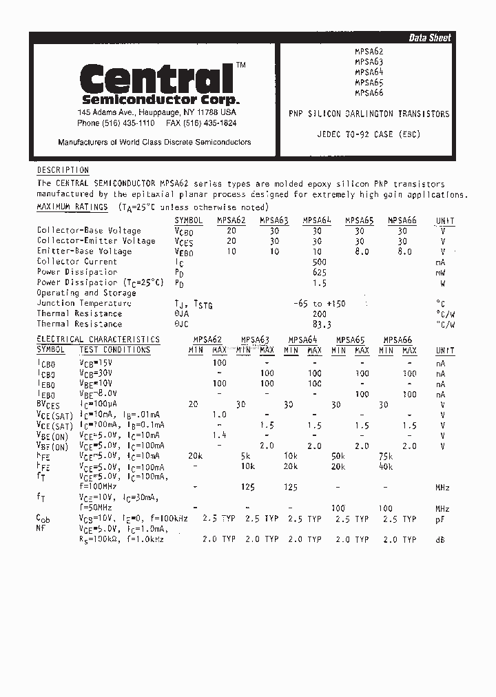 MPSA62_4614434.PDF Datasheet