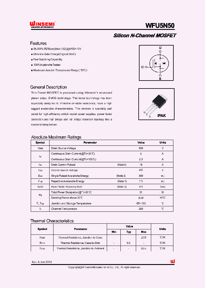 WFU5N50_4617718.PDF Datasheet