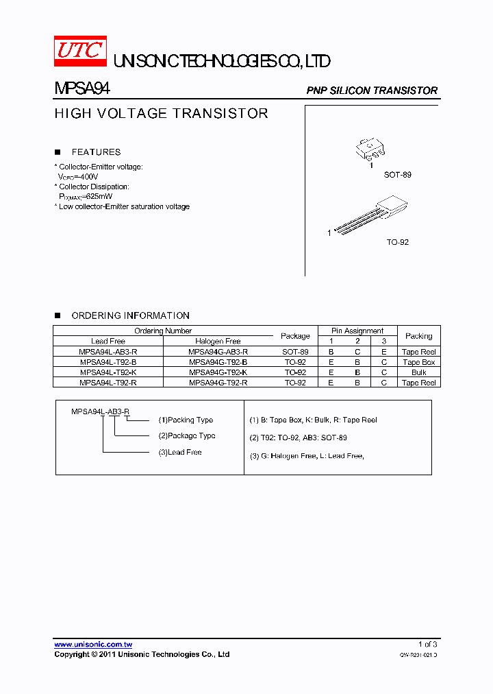 MPSA94L-AB3-R_4620890.PDF Datasheet