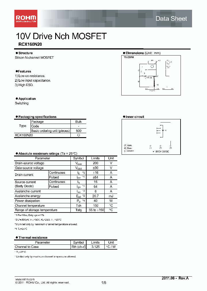 RCX160N20_4622656.PDF Datasheet