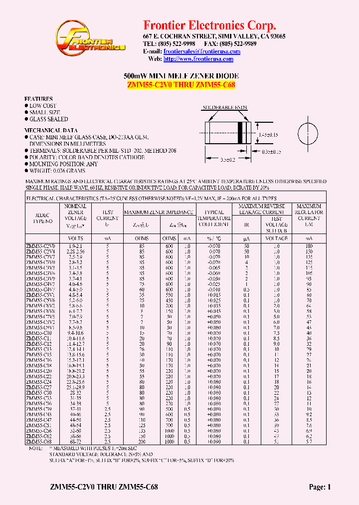 ZMM55-C10_4622953.PDF Datasheet