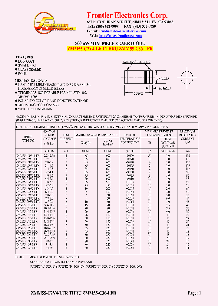 ZMM55-C10-LFR_4622954.PDF Datasheet