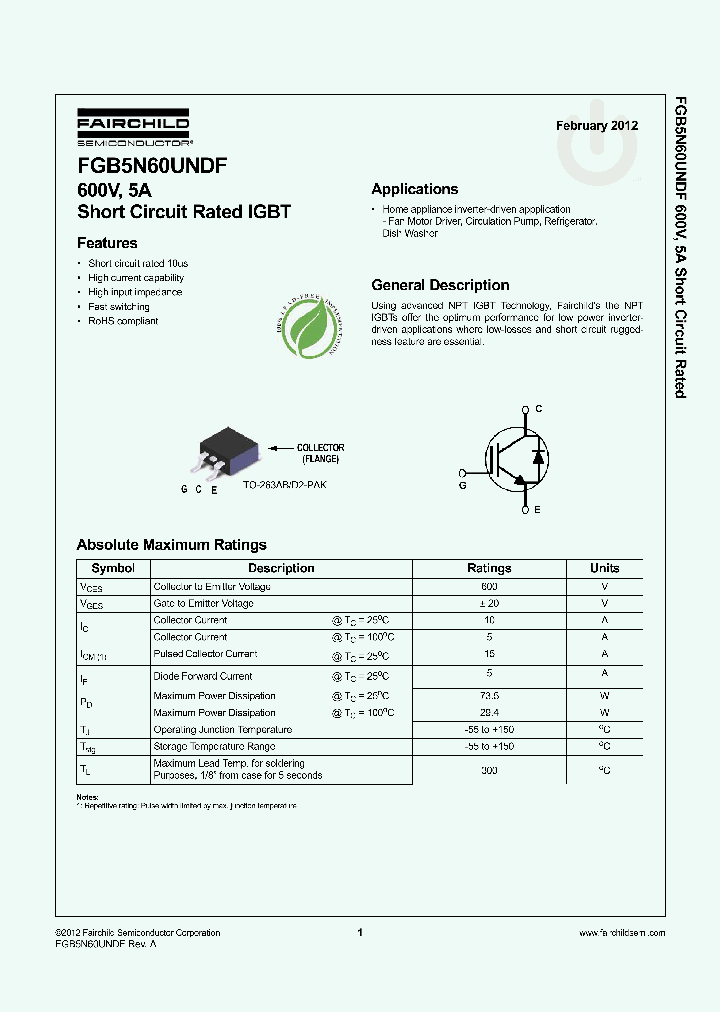 FGB5N60UNDF_4624422.PDF Datasheet