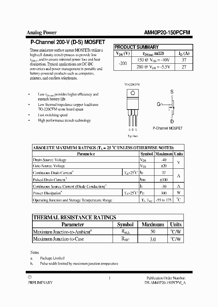 AM40P20-150PCFM_4624501.PDF Datasheet