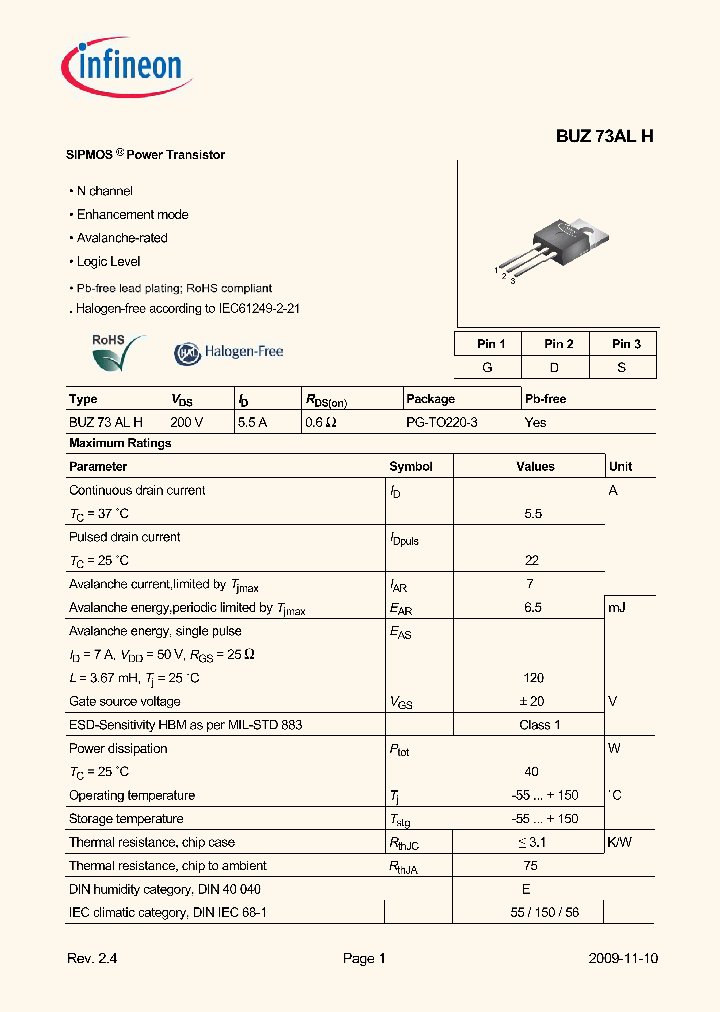 BUZ73ALH_4626704.PDF Datasheet