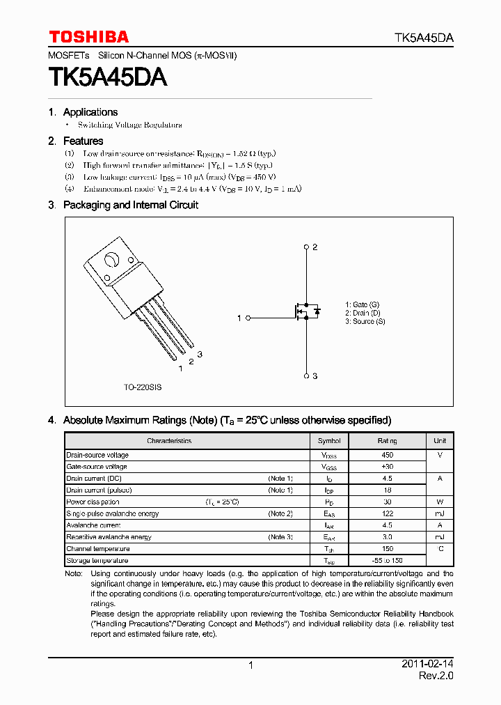 TK5A45DA_4627685.PDF Datasheet