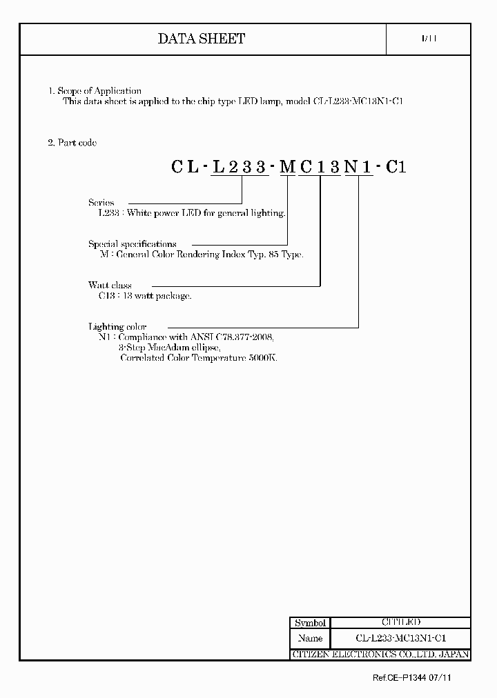 CL-L233-MC13N1-C1_4629149.PDF Datasheet