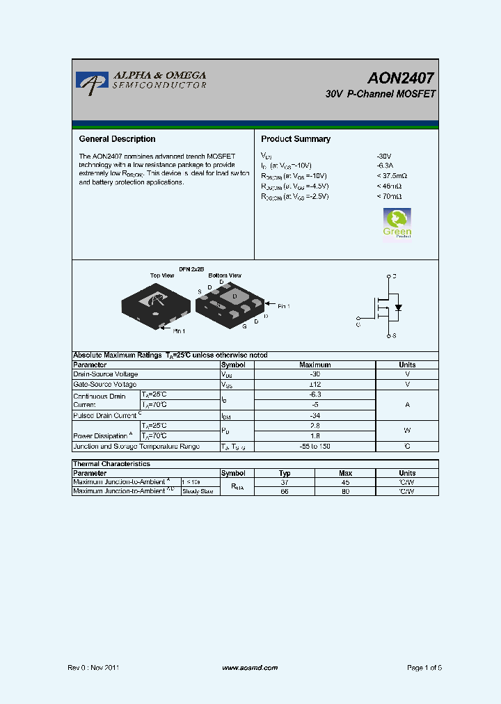 AON2407_4634162.PDF Datasheet