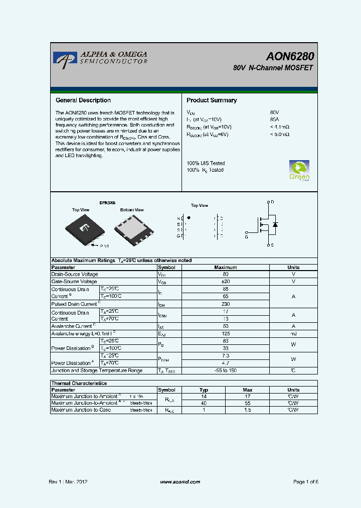 AON6280_4634165.PDF Datasheet