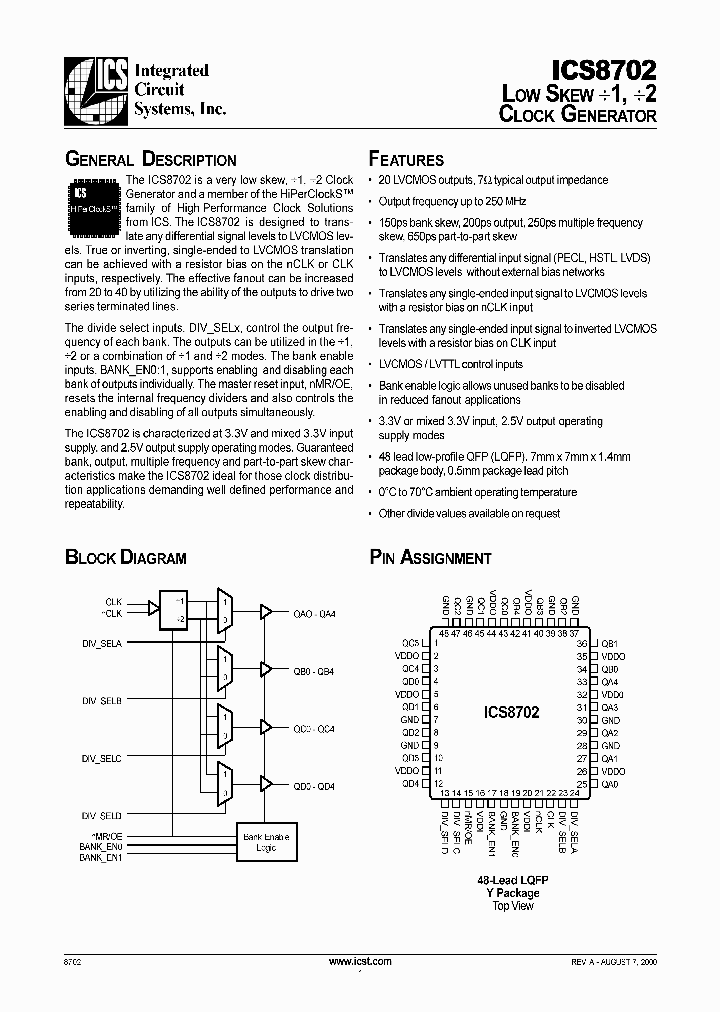 ICS8702_4643567.PDF Datasheet