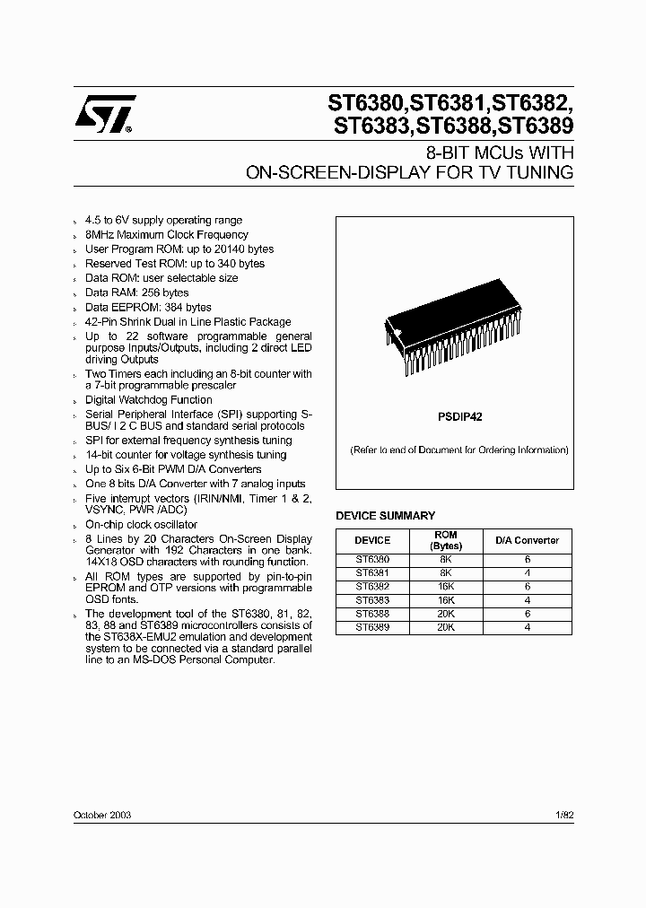 ST63T88B1_4661554.PDF Datasheet