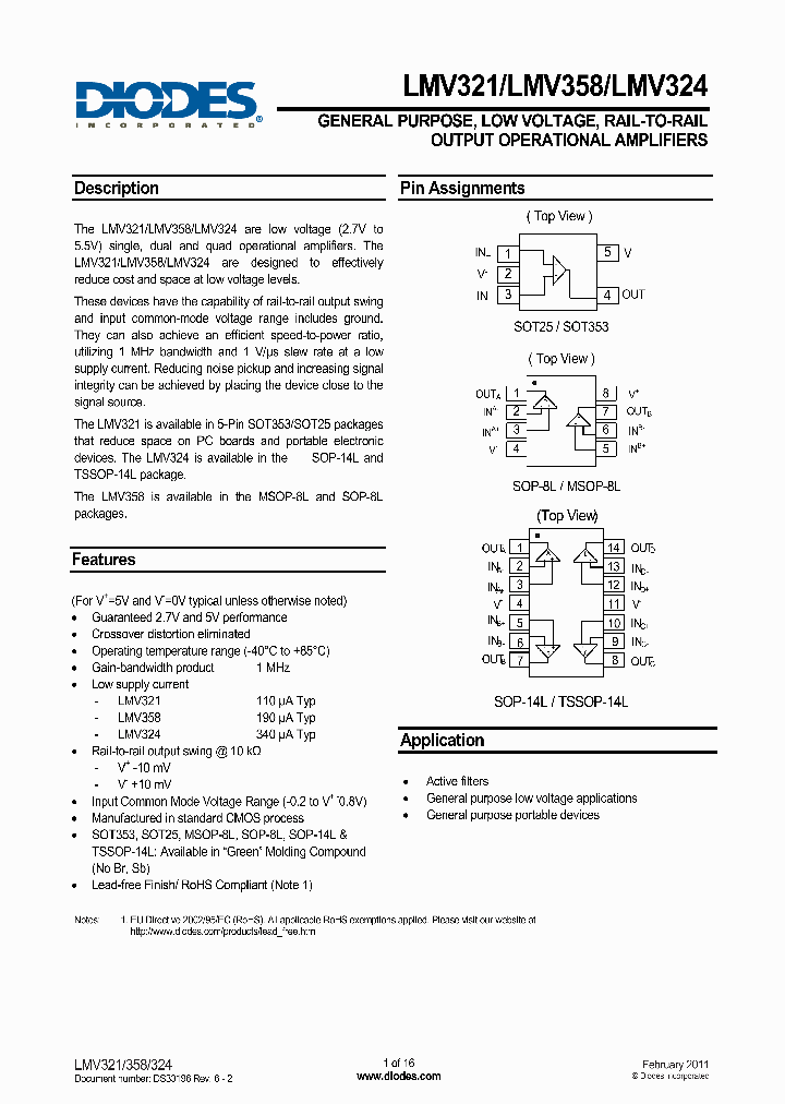 LMV358SEG-13_4662307.PDF Datasheet