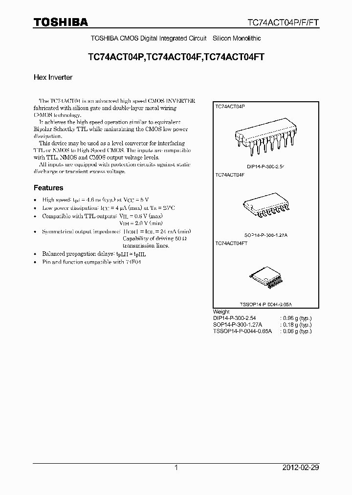 TC74ACT04FT12_4662349.PDF Datasheet