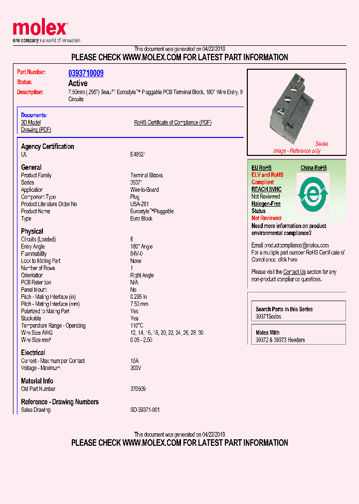 39371-0009_4662784.PDF Datasheet