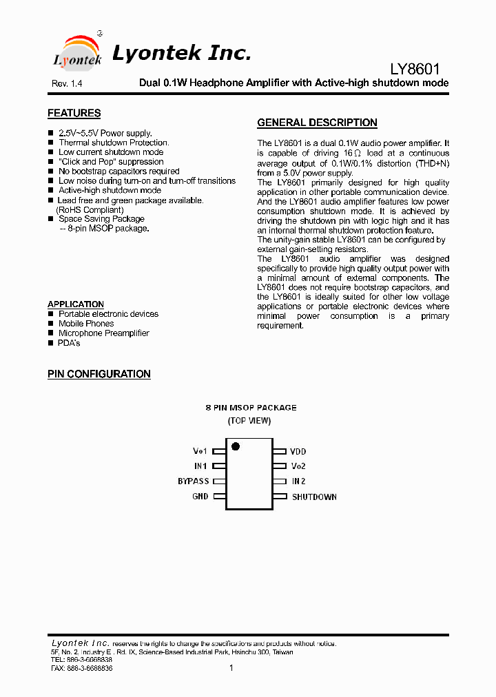 LY8601UL_4664685.PDF Datasheet