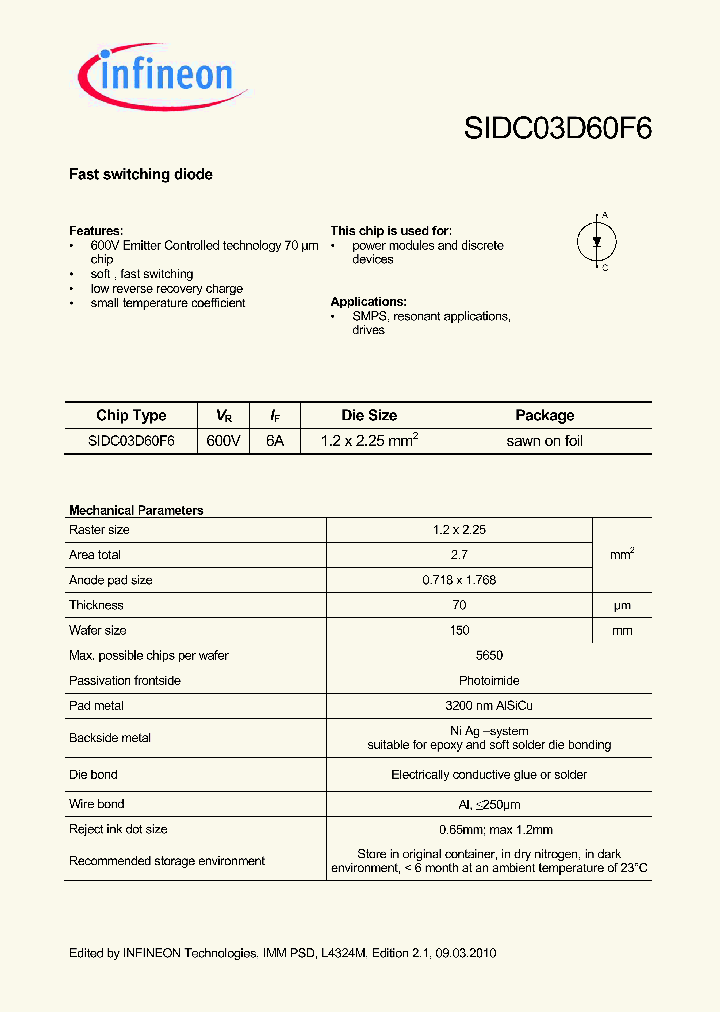 SIDC03D60F610_4669596.PDF Datasheet