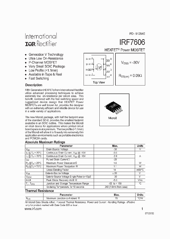 IRF7606TR_4672699.PDF Datasheet