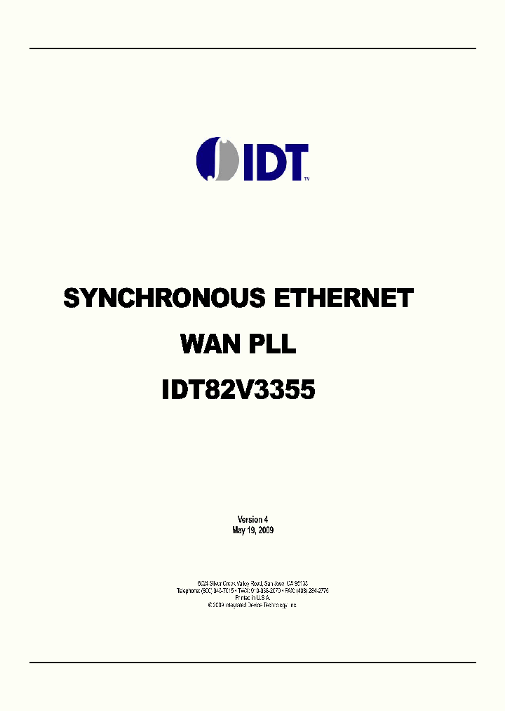 IDT82V3355_4672621.PDF Datasheet