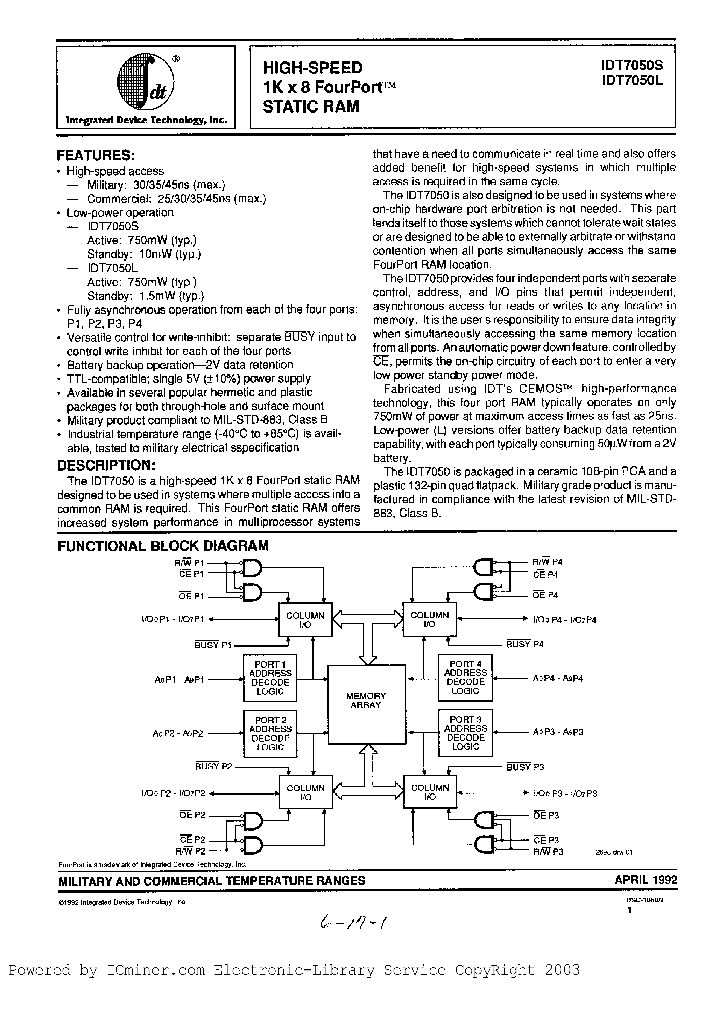 IDT7050L25G_4673414.PDF Datasheet