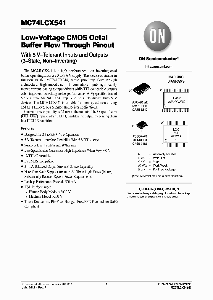 NLV74LCX541DWG_4682861.PDF Datasheet