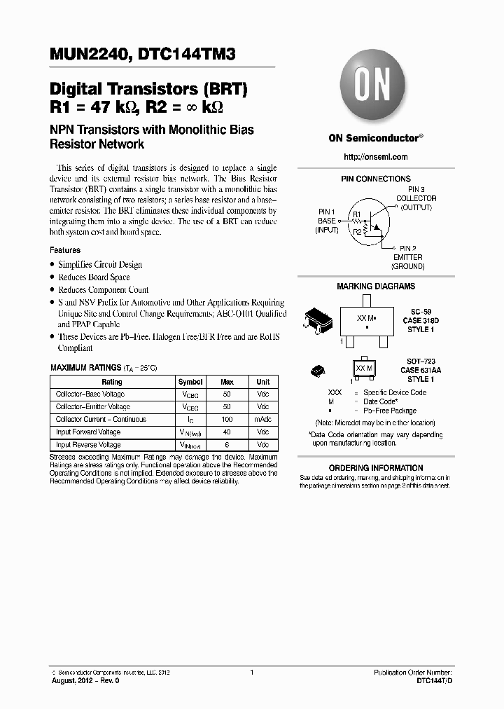 SMUN2240T1G_4683595.PDF Datasheet