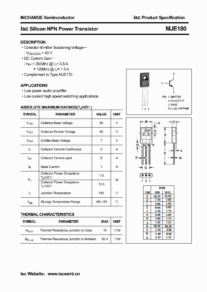 MJE180_4710701.PDF Datasheet