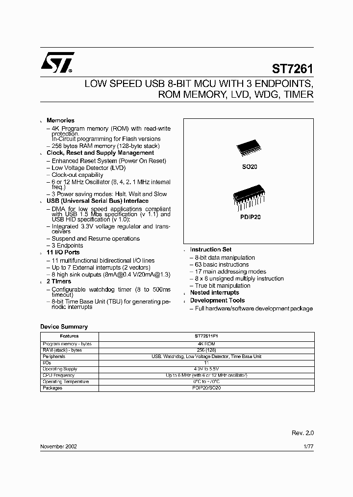 ST7261_4715278.PDF Datasheet