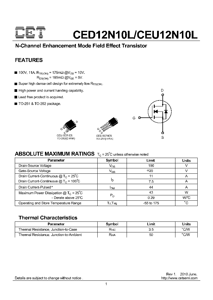 CEU12N10L_4735126.PDF Datasheet