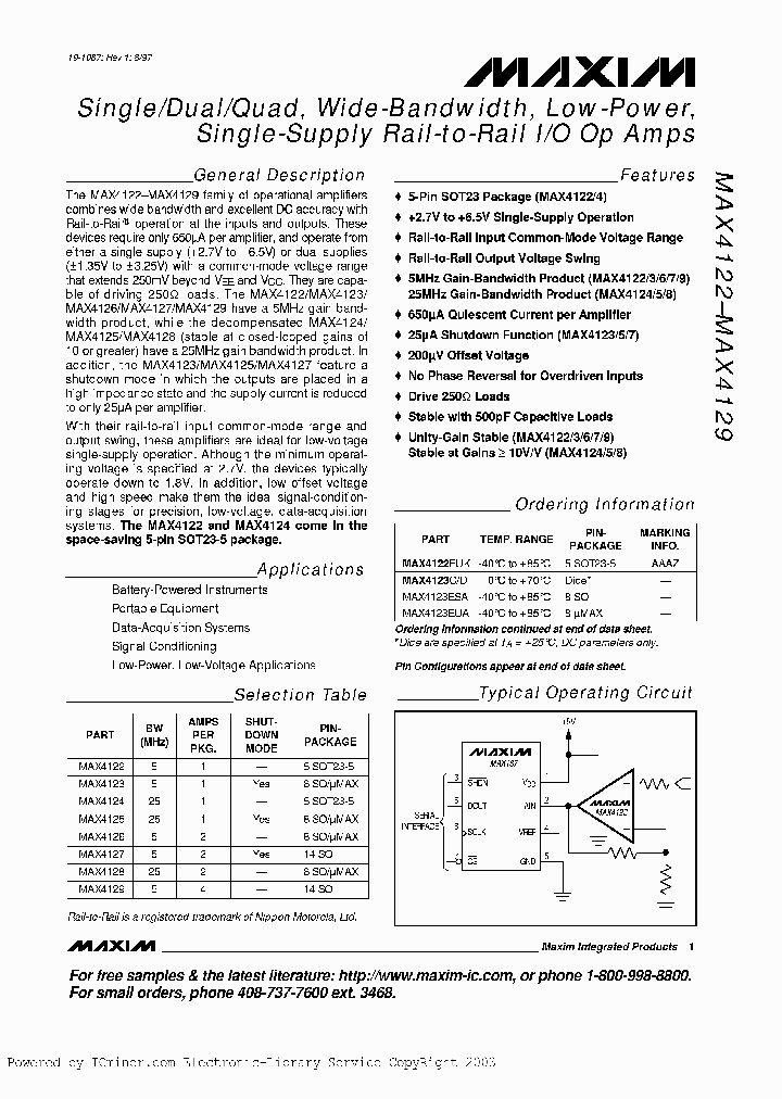 MAX4129ESD_4735574.PDF Datasheet