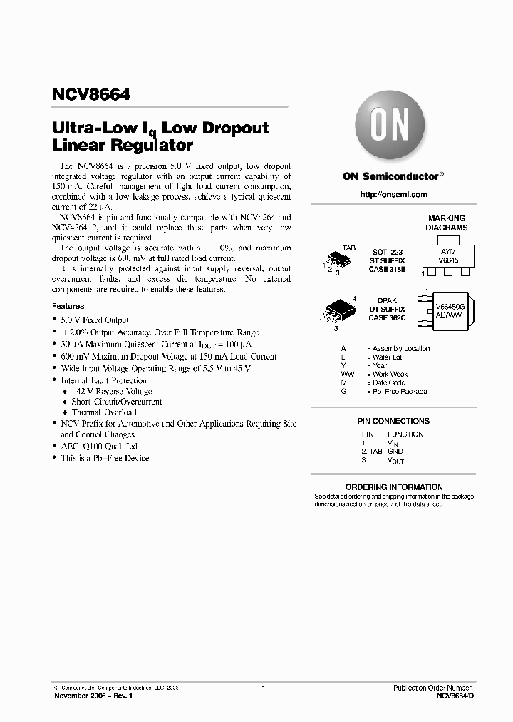 NCV8664ST50T3G_4760670.PDF Datasheet