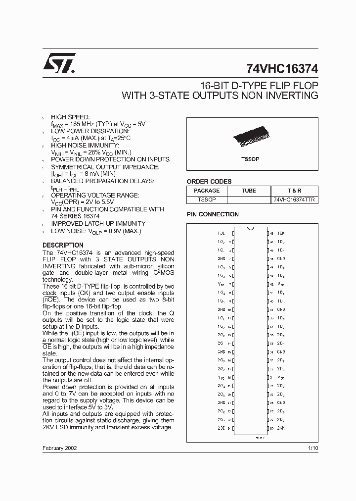 74VHC16374TTR_4764635.PDF Datasheet