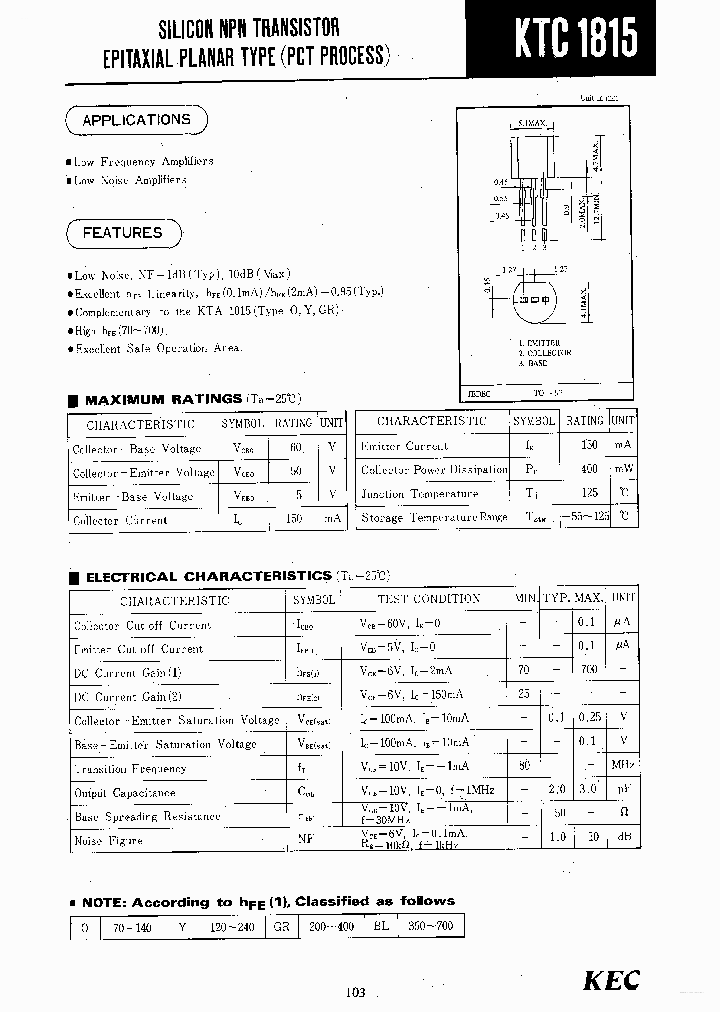 KTC1815_4768034.PDF Datasheet