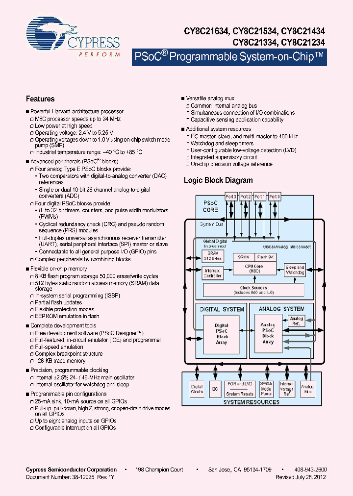 CY8C21234-24SXI_4779898.PDF Datasheet